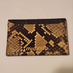 Miu Miu Phython Snake Credit Card Holder